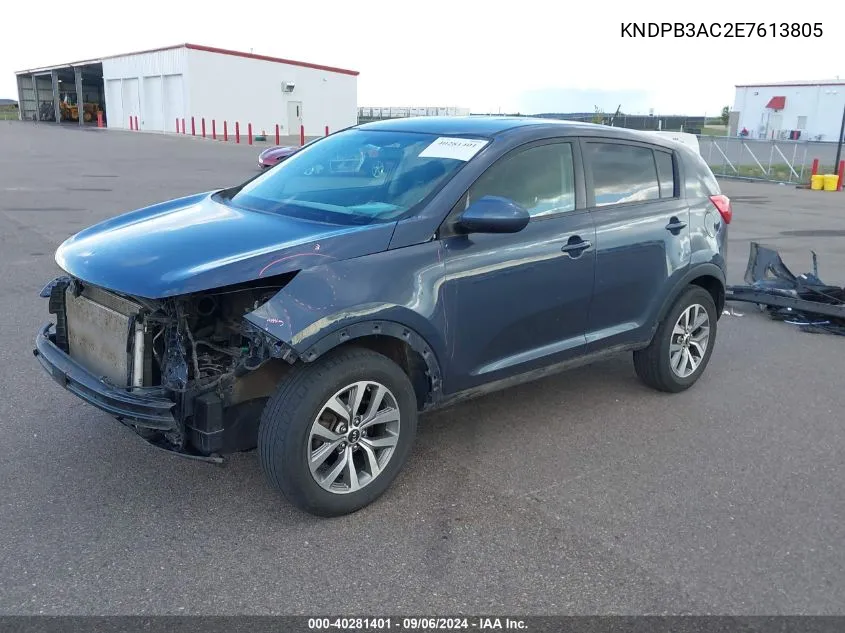 2014 Kia Sportage Lx VIN: KNDPB3AC2E7613805 Lot: 40281401