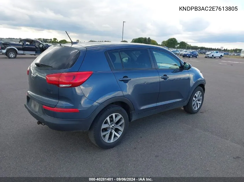 2014 Kia Sportage Lx VIN: KNDPB3AC2E7613805 Lot: 40281401