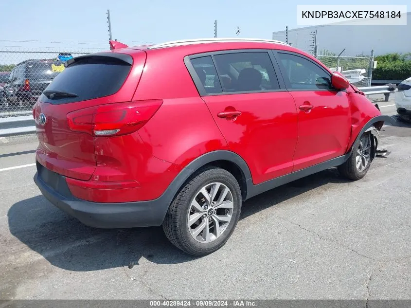 KNDPB3ACXE7548184 2014 Kia Sportage Lx