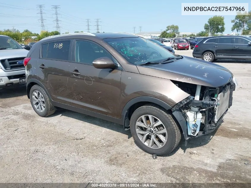 KNDPBCAC2E7547966 2014 Kia Sportage Lx