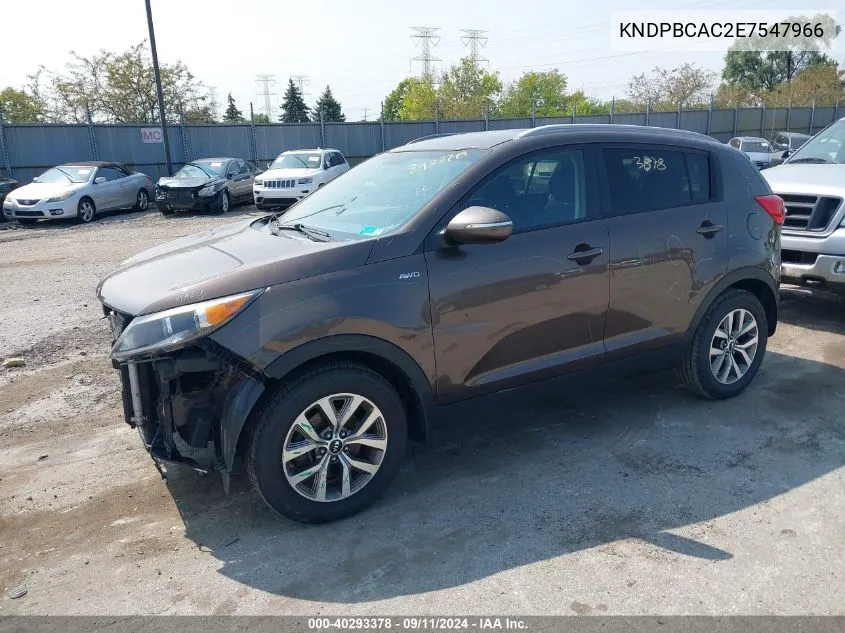 KNDPBCAC2E7547966 2014 Kia Sportage Lx