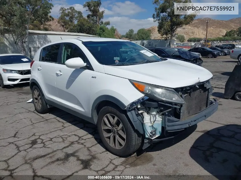 KNDPBCAC7E7559921 2014 Kia Sportage Lx