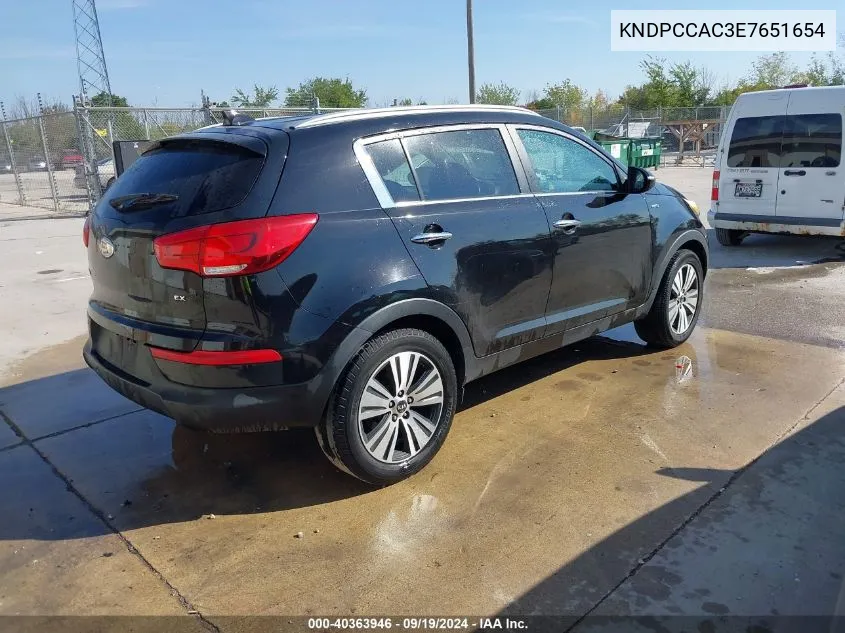 2014 Kia Sportage Ex VIN: KNDPCCAC3E7651654 Lot: 40363946