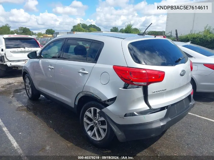 2014 Kia Sportage Lx VIN: KNDPB3AC5E7614611 Lot: 40379219