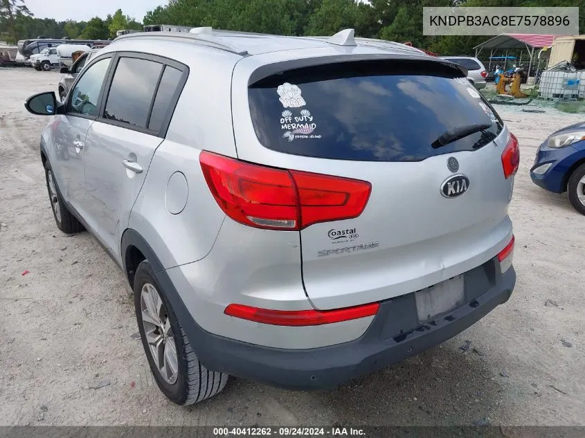 2014 Kia Sportage Lx VIN: KNDPB3AC8E7578896 Lot: 40412262