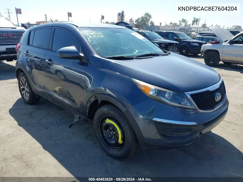 KNDPBCAC8E7604204 2014 Kia Sportage Lx