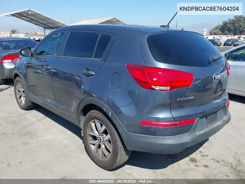 KNDPBCAC8E7604204 2014 Kia Sportage Lx