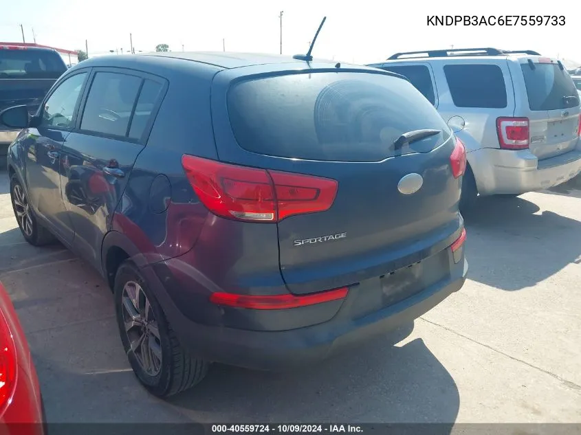 2014 Kia Sportage Lx VIN: KNDPB3AC6E7559733 Lot: 40559724