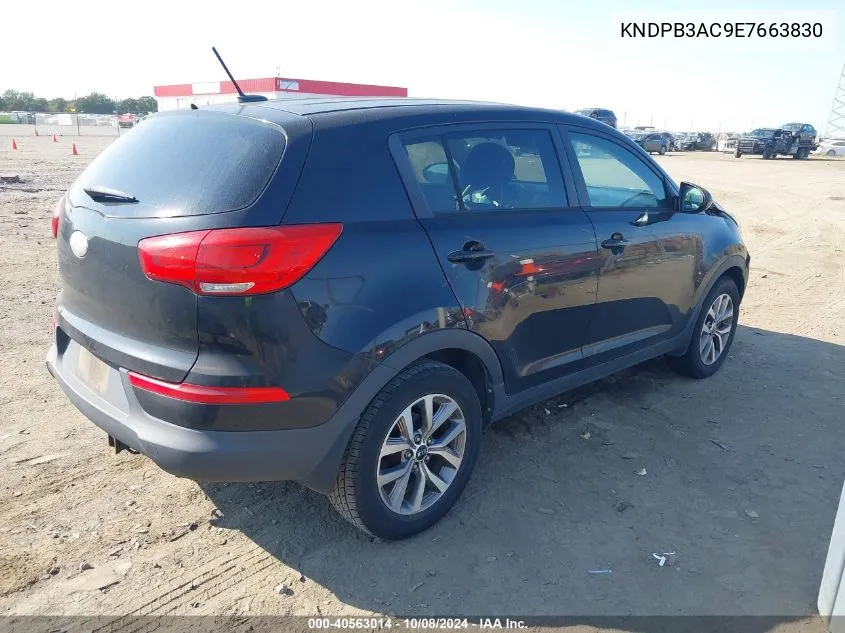 2014 Kia Sportage Lx VIN: KNDPB3AC9E7663830 Lot: 40563014