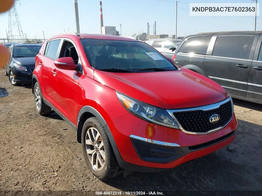 2014 Kia Sportage Lx VIN: KNDPB3AC7E7602363 Lot: 40572315