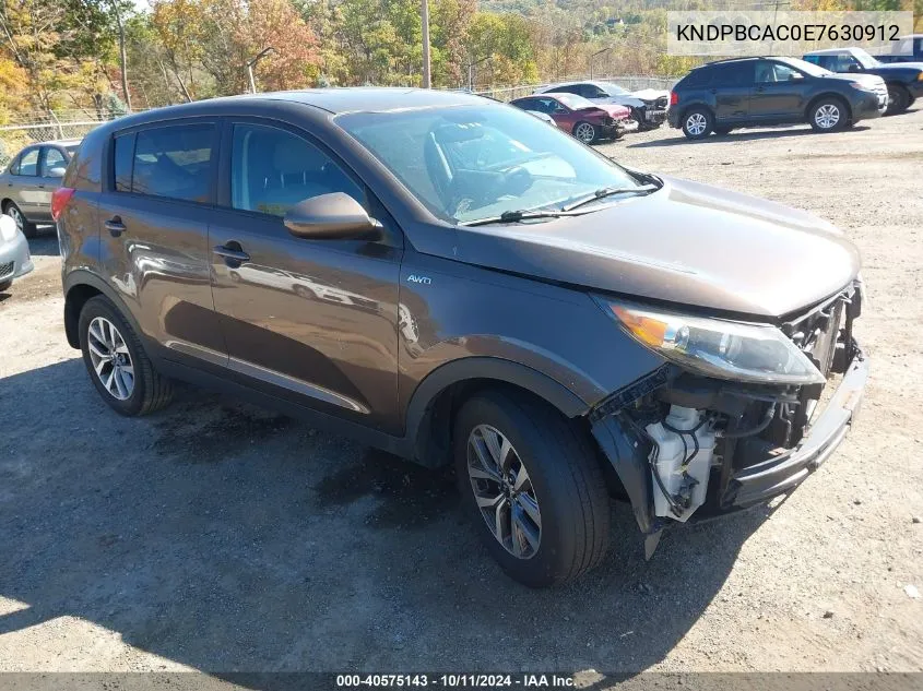 2014 Kia Sportage Lx VIN: KNDPBCAC0E7630912 Lot: 40575143