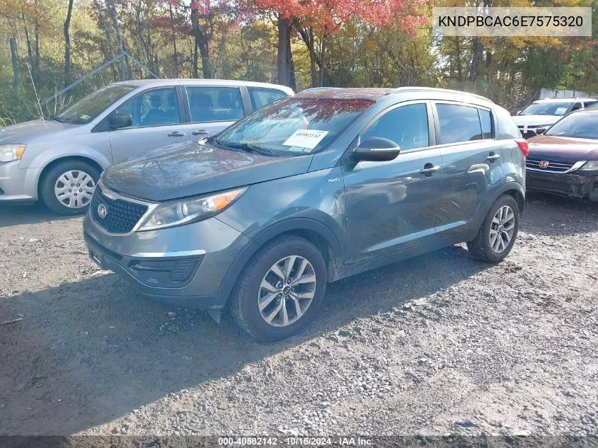 2014 Kia Sportage Lx VIN: KNDPBCAC6E7575320 Lot: 40582142