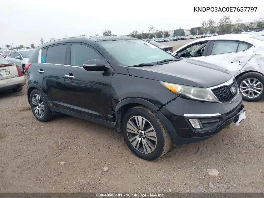 2014 Kia Sportage Ex VIN: KNDPC3AC0E7657797 Lot: 40585181