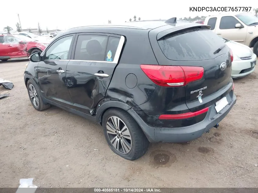 2014 Kia Sportage Ex VIN: KNDPC3AC0E7657797 Lot: 40585181