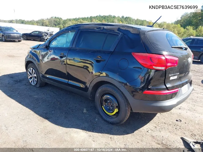 2014 Kia Sportage Lx VIN: KNDPB3AC5E7639699 Lot: 40607167