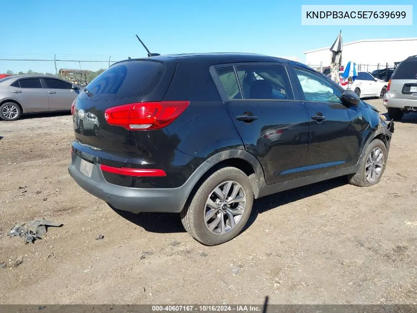 2014 Kia Sportage Lx VIN: KNDPB3AC5E7639699 Lot: 40607167