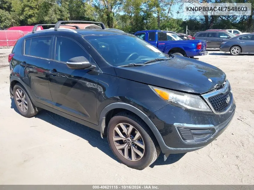 2014 Kia Sportage Lx VIN: KNDPB3AC4E7548603 Lot: 40621115