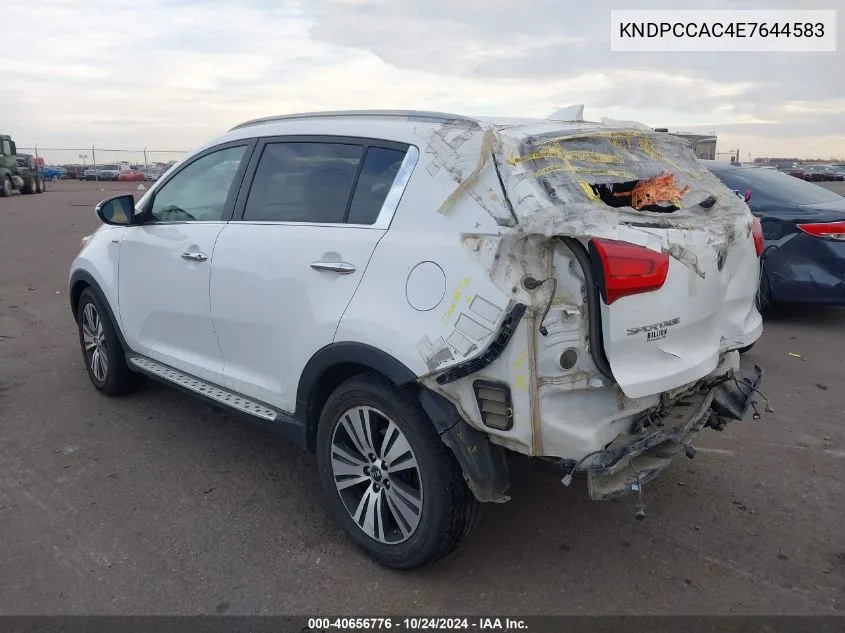 2014 Kia Sportage Ex VIN: KNDPCCAC4E7644583 Lot: 40656776