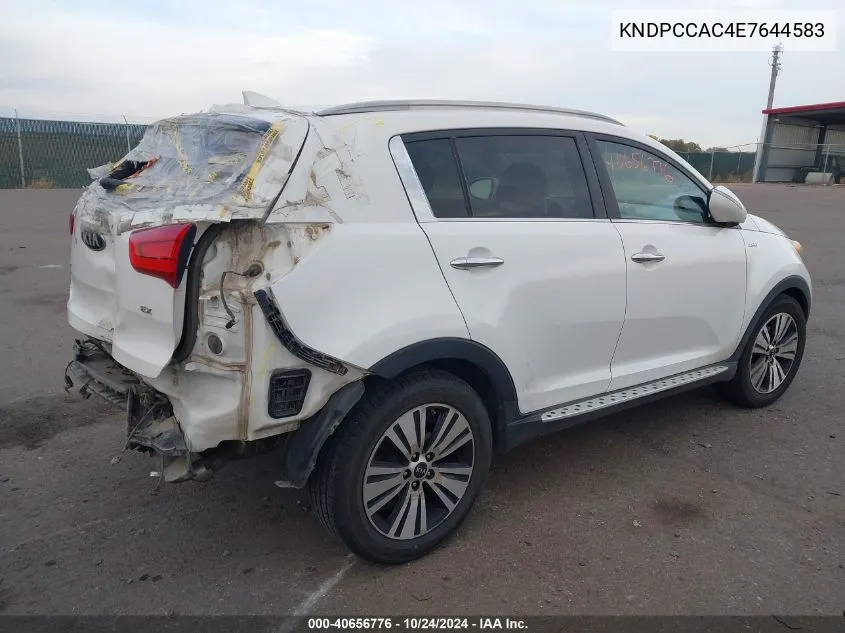 KNDPCCAC4E7644583 2014 Kia Sportage Ex