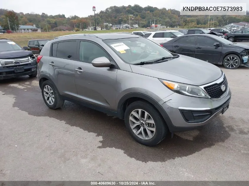 2014 Kia Sportage Lx VIN: KNDPB3AC0E7573983 Lot: 40689630