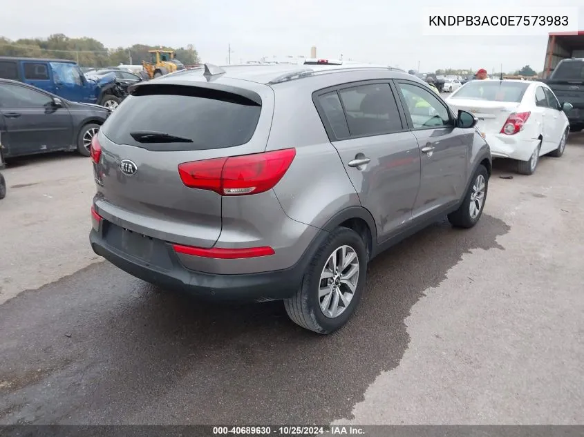 2014 Kia Sportage Lx VIN: KNDPB3AC0E7573983 Lot: 40689630