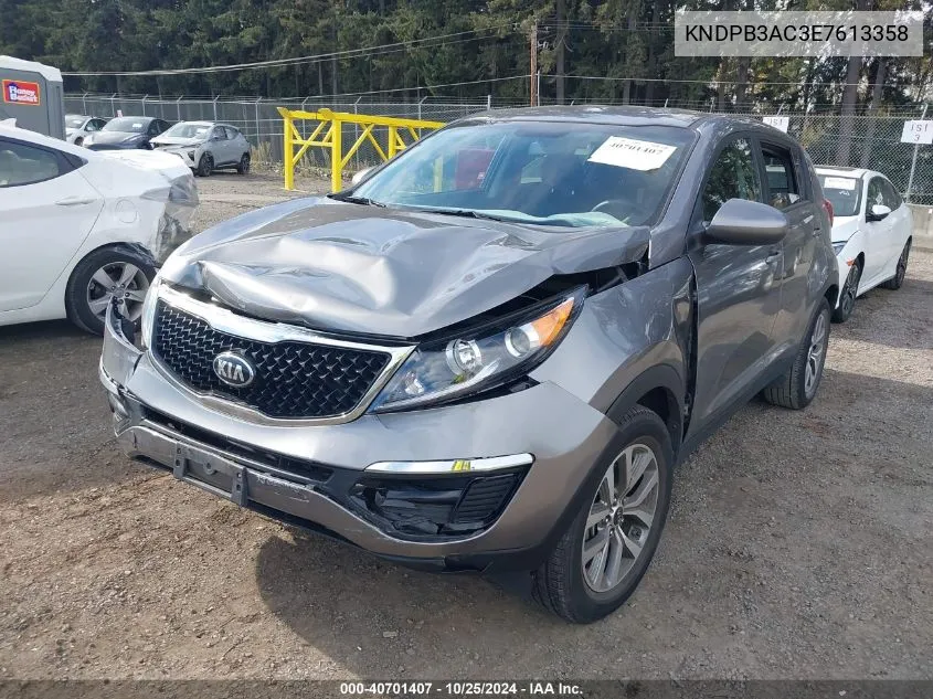 2014 Kia Sportage Lx VIN: KNDPB3AC3E7613358 Lot: 40701407