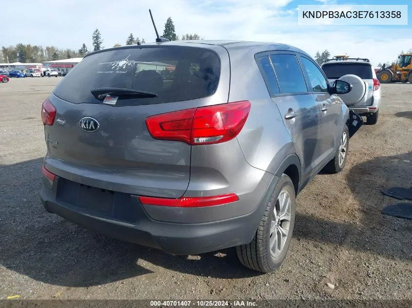 2014 Kia Sportage Lx VIN: KNDPB3AC3E7613358 Lot: 40701407