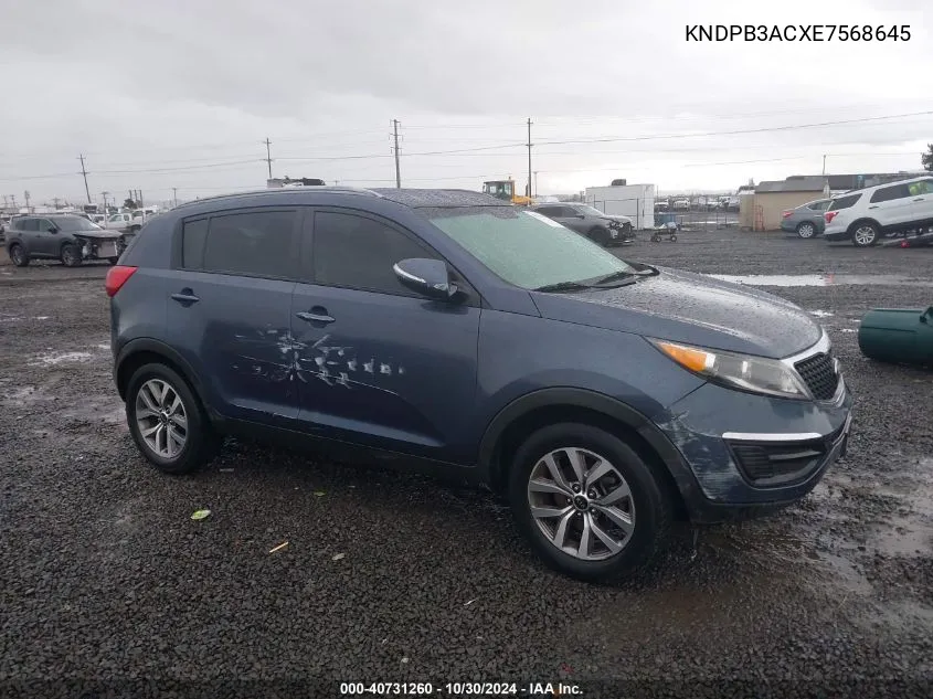 2014 Kia Sportage Lx VIN: KNDPB3ACXE7568645 Lot: 40731260