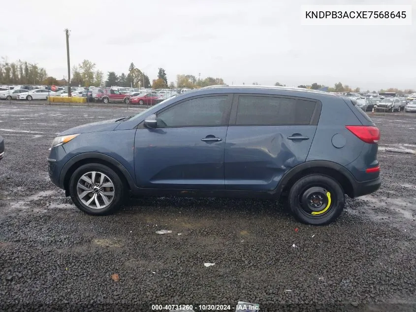 KNDPB3ACXE7568645 2014 Kia Sportage Lx