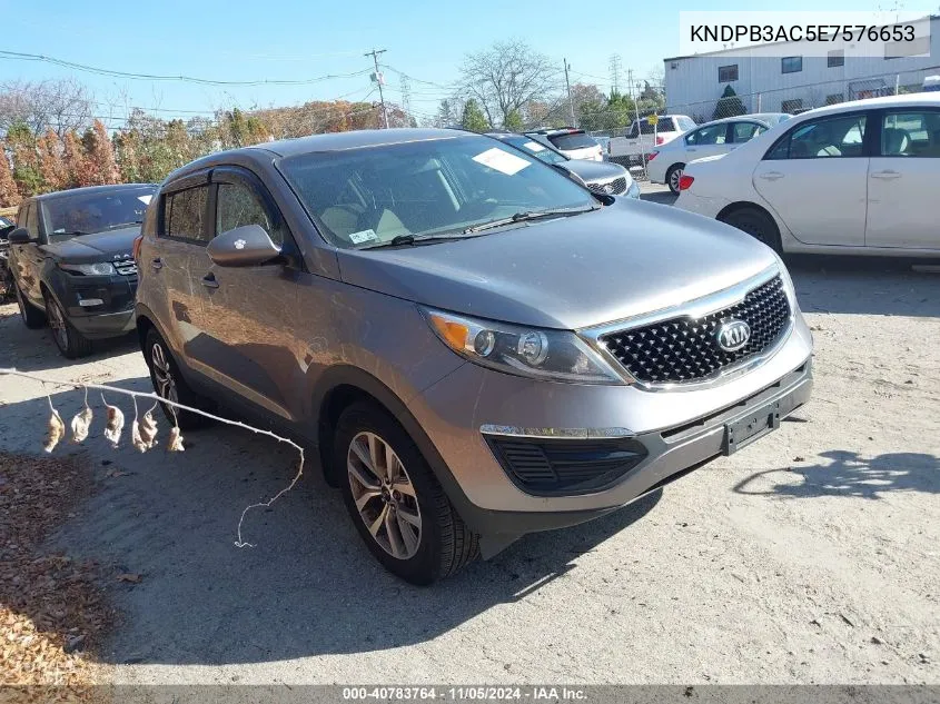 2014 Kia Sportage Lx VIN: KNDPB3AC5E7576653 Lot: 40783764