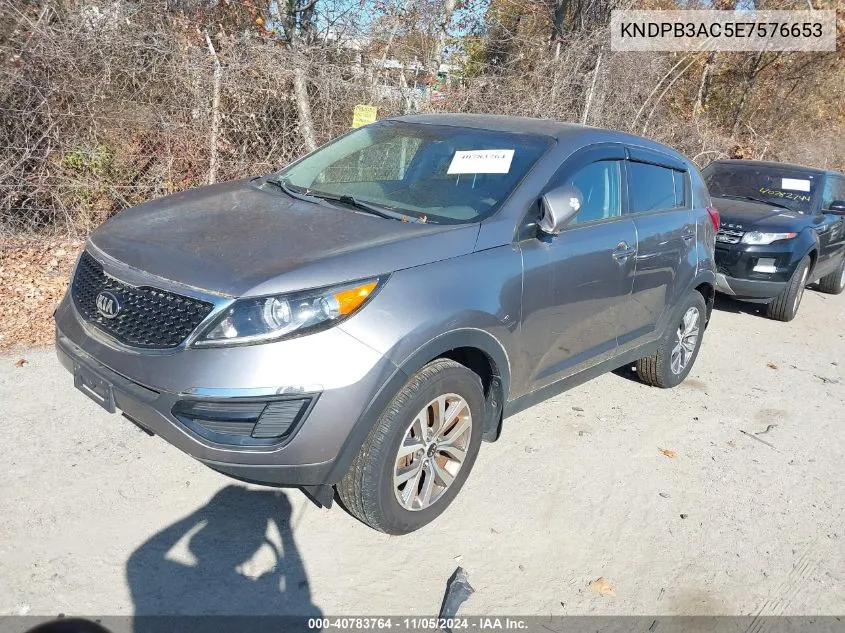 2014 Kia Sportage Lx VIN: KNDPB3AC5E7576653 Lot: 40783764