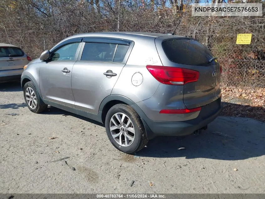 2014 Kia Sportage Lx VIN: KNDPB3AC5E7576653 Lot: 40783764