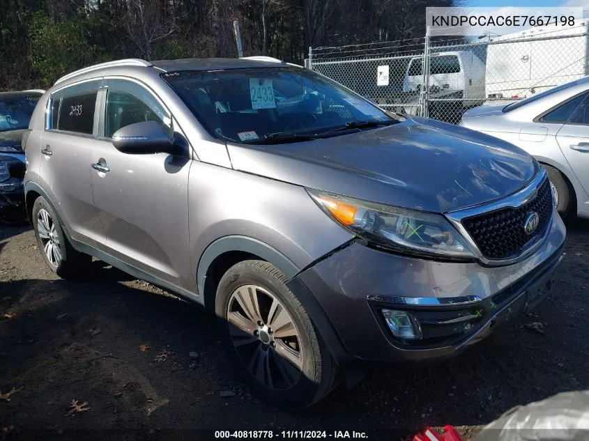 2014 Kia Sportage Ex VIN: KNDPCCAC6E7667198 Lot: 40818778