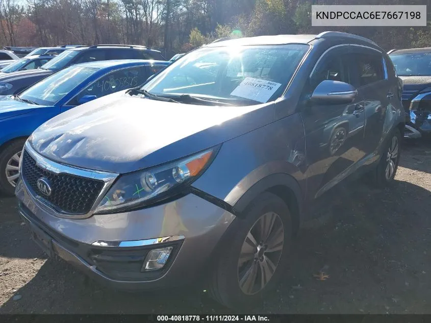 2014 Kia Sportage Ex VIN: KNDPCCAC6E7667198 Lot: 40818778