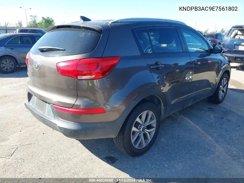 2014 Kia Sportage Lx VIN: KNDPB3AC9E7561802 Lot: 40838568