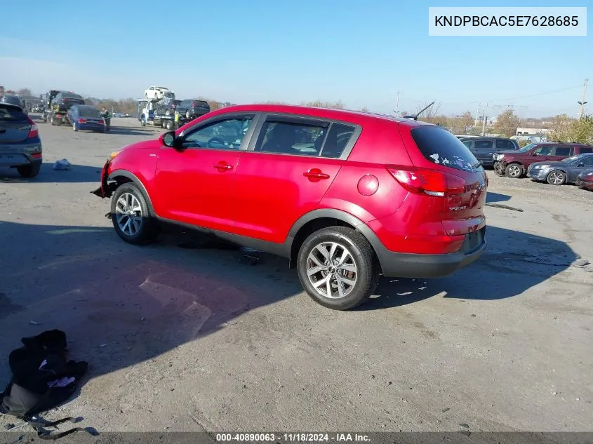 2014 Kia Sportage Lx VIN: KNDPBCAC5E7628685 Lot: 40890063