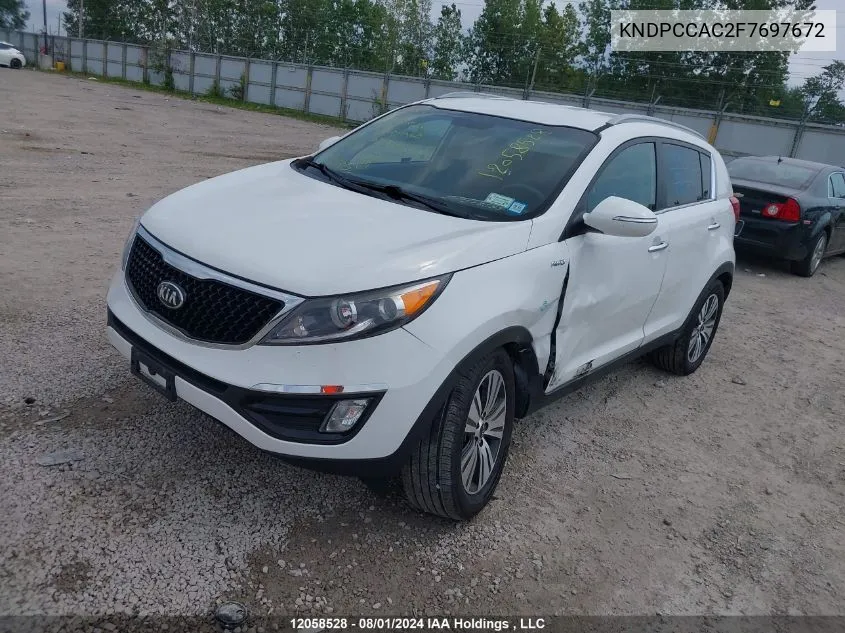 2015 Kia Sportage Ex VIN: KNDPCCAC2F7697672 Lot: 12058528