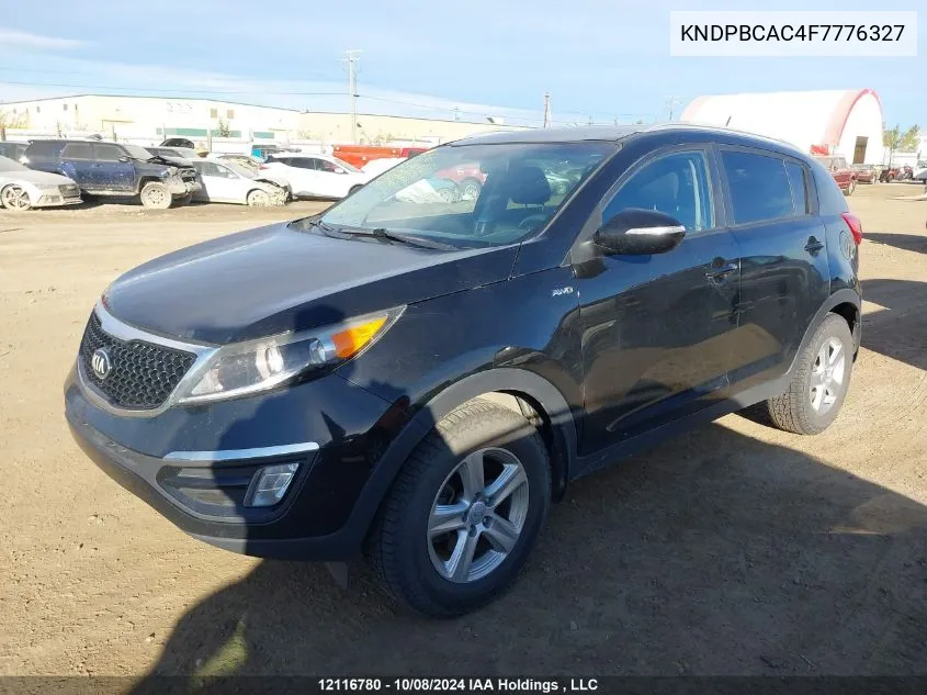 2015 Kia Sportage VIN: KNDPBCAC4F7776327 Lot: 12116780