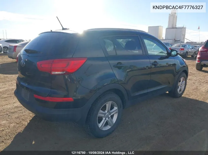 2015 Kia Sportage VIN: KNDPBCAC4F7776327 Lot: 12116780