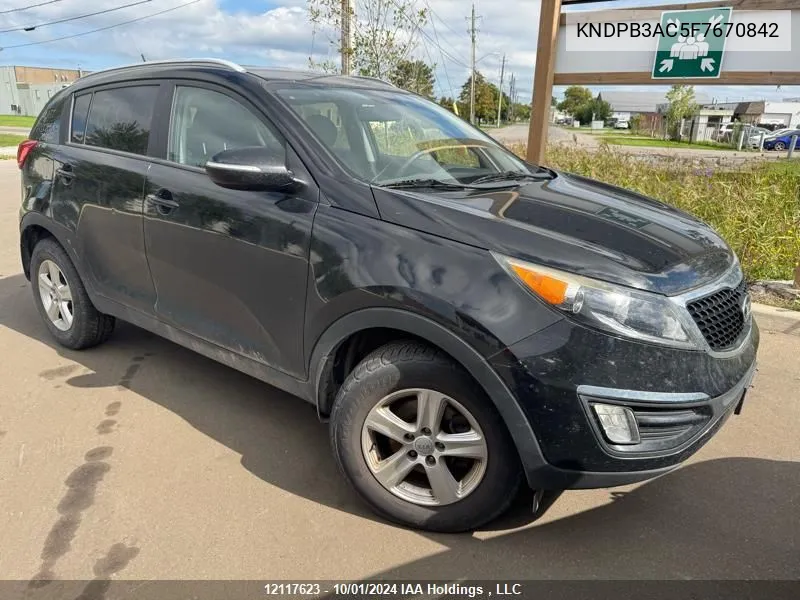 2015 Kia Sportage Lx VIN: KNDPB3AC5F7670842 Lot: 12117623