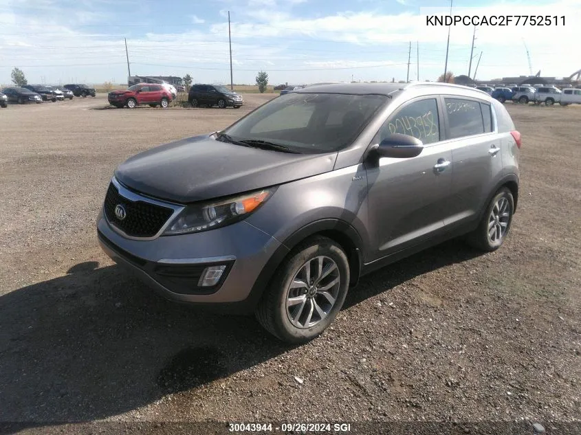 KNDPCCAC2F7752511 2015 Kia Sportage Ex