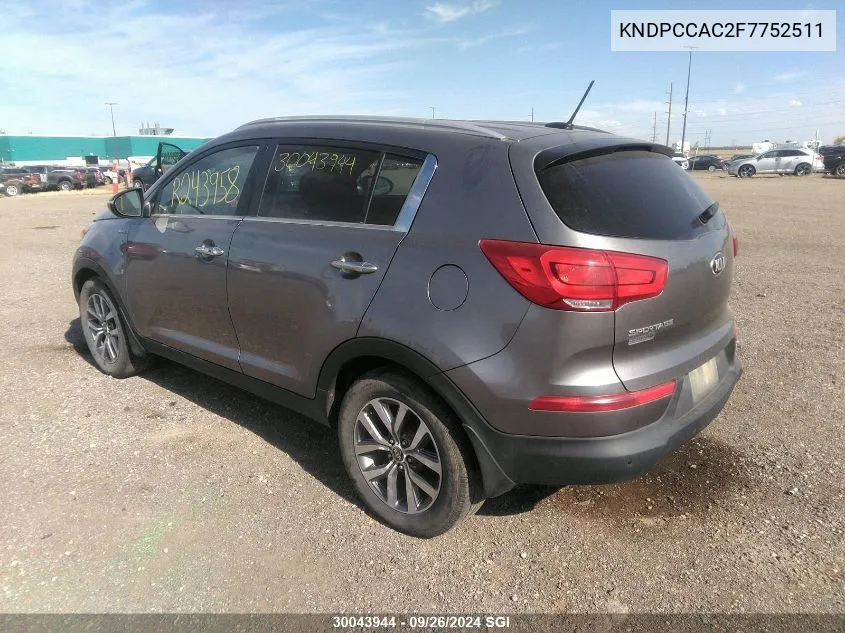 KNDPCCAC2F7752511 2015 Kia Sportage Ex