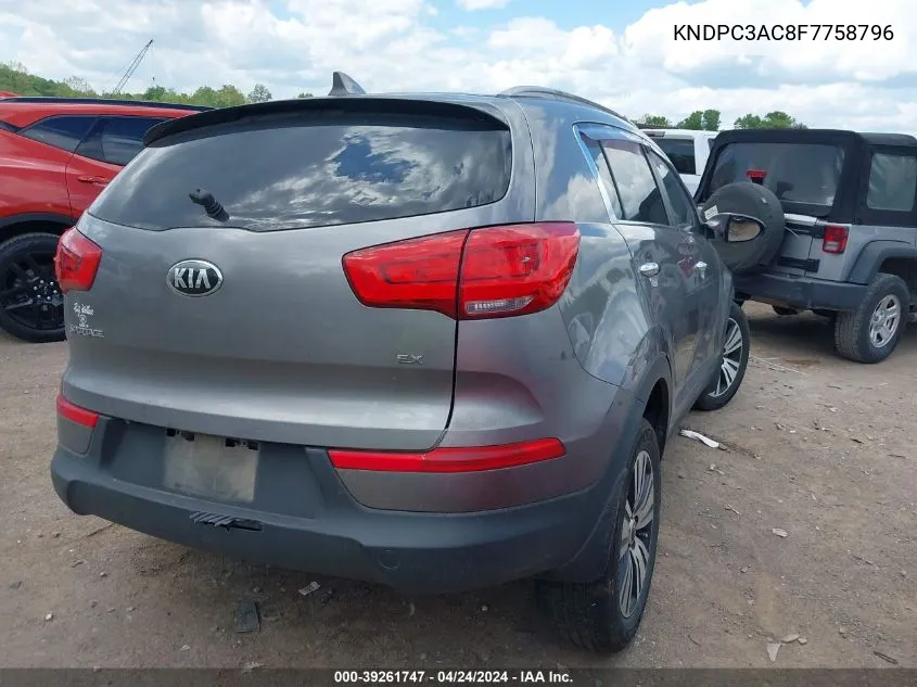 2015 Kia Sportage Ex VIN: KNDPC3AC8F7758796 Lot: 39261747