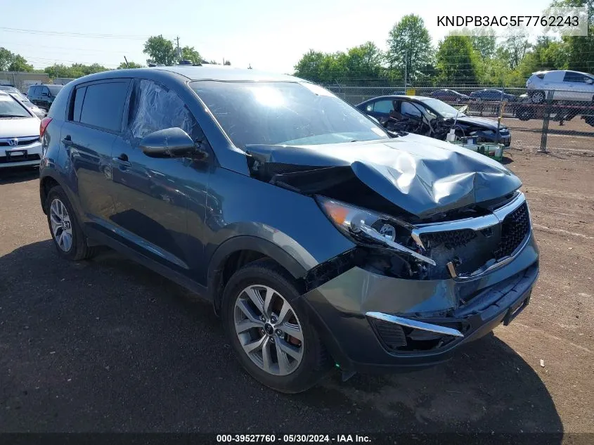 2015 Kia Sportage Lx VIN: KNDPB3AC5F7762243 Lot: 39527760