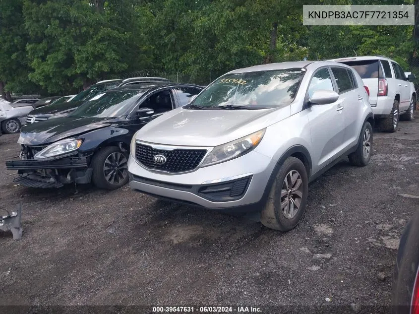 2015 Kia Sportage Lx VIN: KNDPB3AC7F7721354 Lot: 39547631