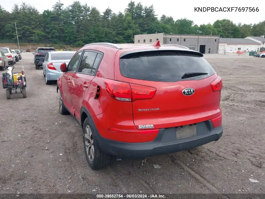 2015 Kia Sportage Lx VIN: KNDPBCACXF7697566 Lot: 39552754