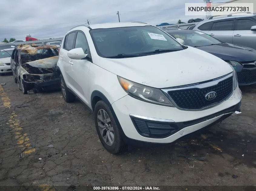 2015 Kia Sportage Lx VIN: KNDPB3AC2F7737381 Lot: 39763896