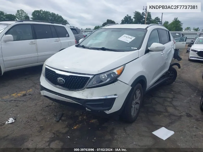 2015 Kia Sportage Lx VIN: KNDPB3AC2F7737381 Lot: 39763896