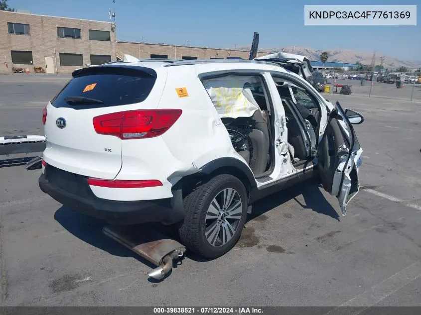 2015 Kia Sportage Ex VIN: KNDPC3AC4F7761369 Lot: 39838521