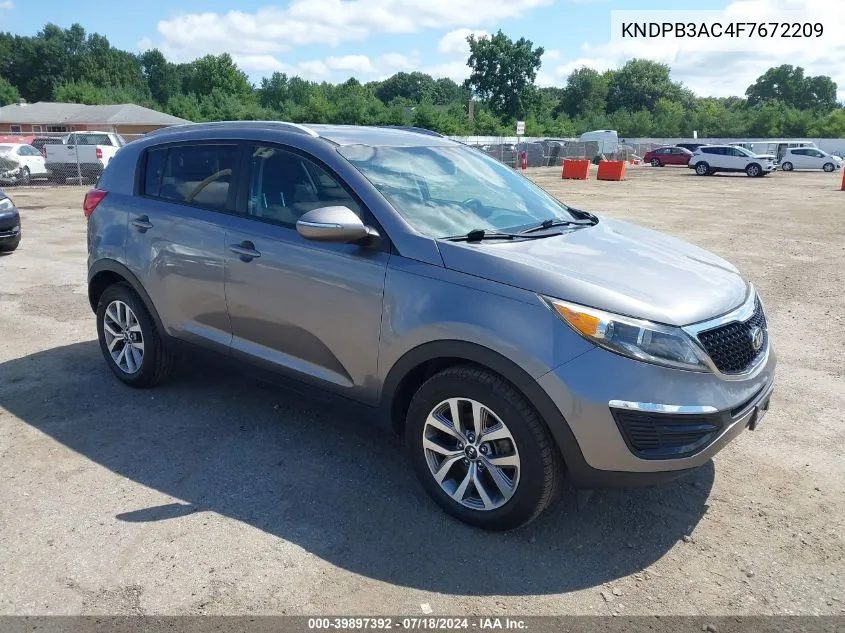 2015 Kia Sportage Lx VIN: KNDPB3AC4F7672209 Lot: 39897392